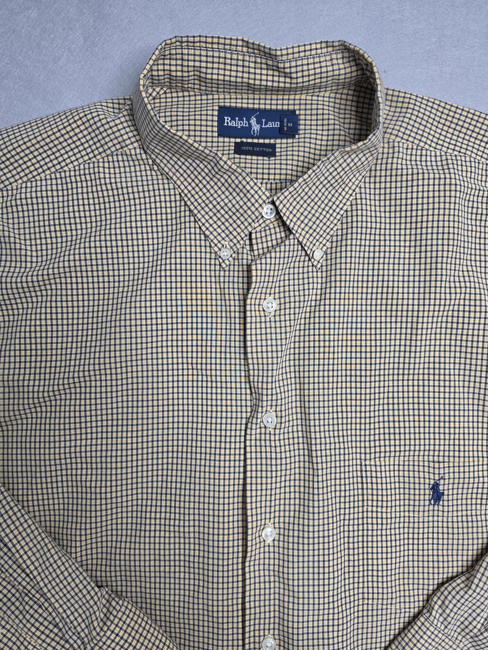 Ralph Lauren Men’s Button-Down Check Shirt - Beige/Navy 3X BIG